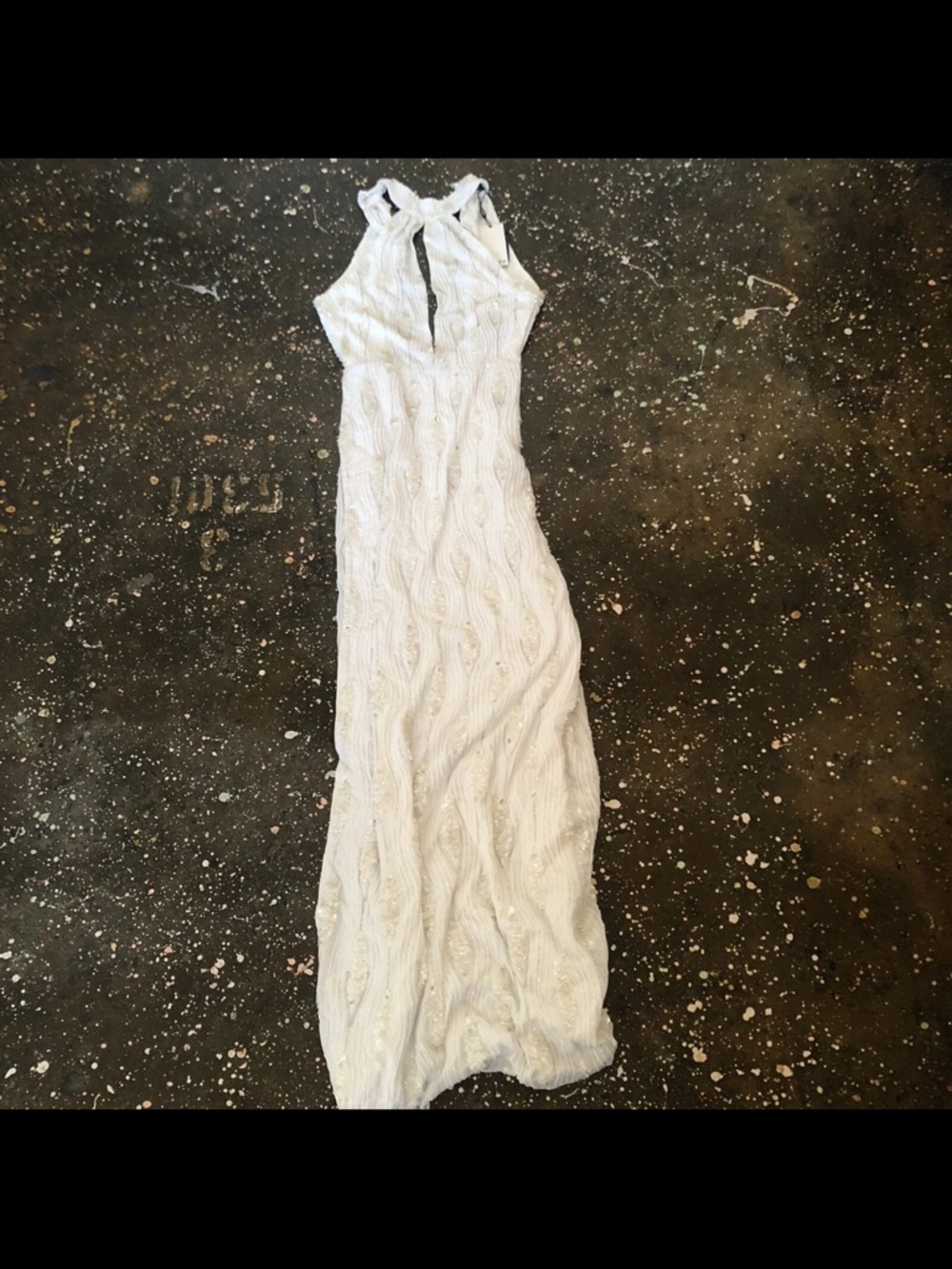 Retrofete White Halter Sequin Gown XS new w tags - Picture 10 of 10